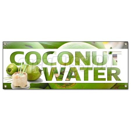 Signmission COCONUT WATER BANNER SIGN fresh drinks cold ice soda water B-Coconut Water